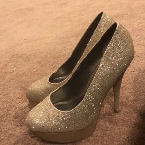 Gold Glitter Heel
